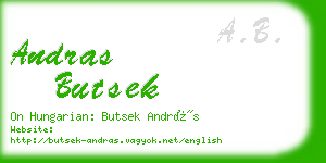 andras butsek business card